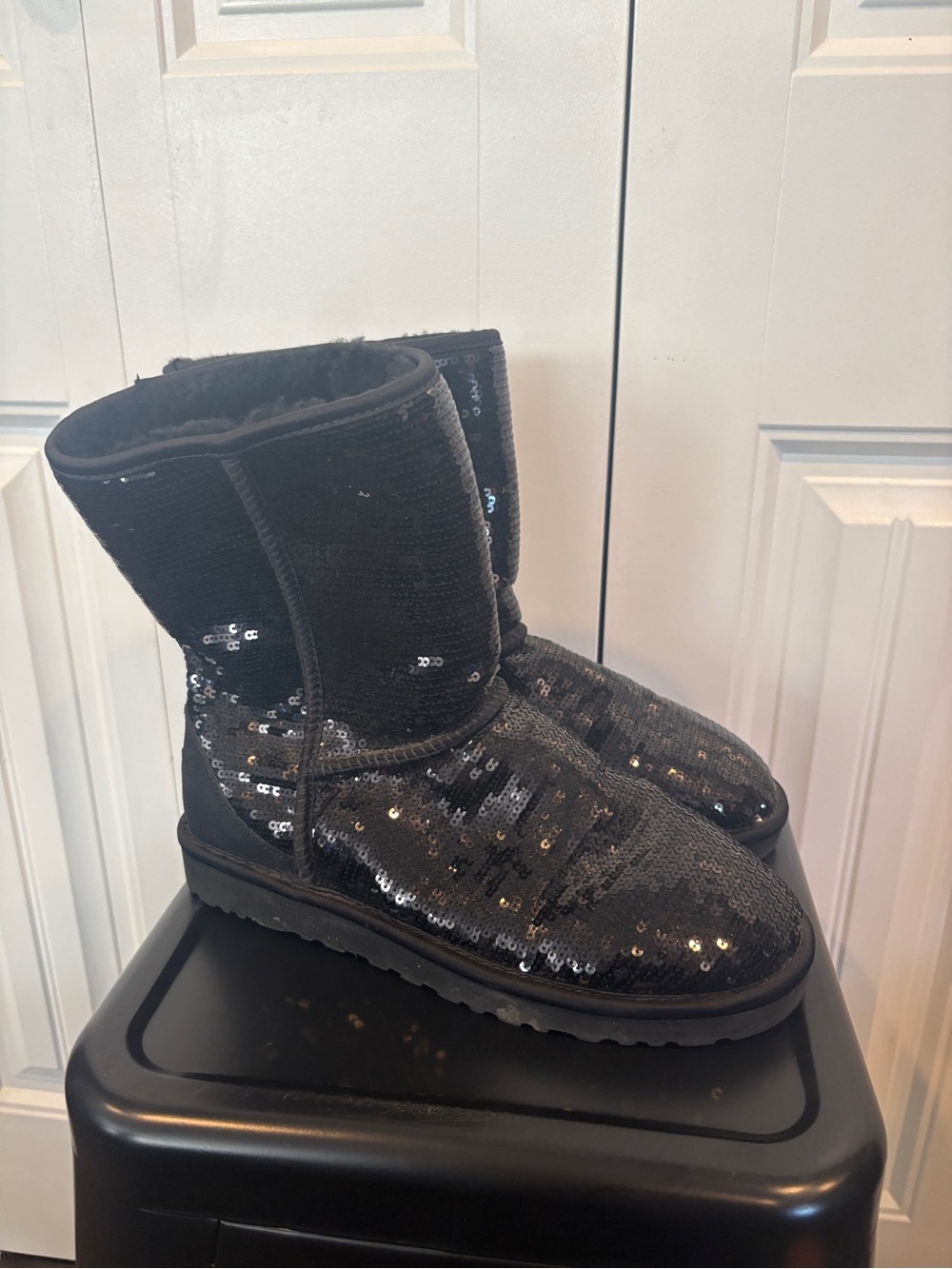 Ugg black sequin boots size 9